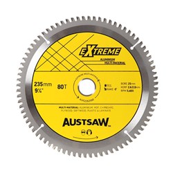 Austsaw - 235mm (9 1/4in) Aluminium Blade Triple Chip - 25/16mm Bore - 80 Teeth
