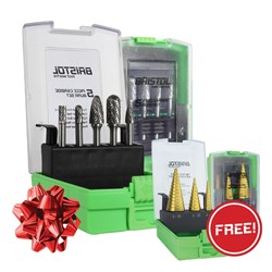 Bristmas Deal #2 | 5 x BTWBURRSET1 | 5 Piece Carbide Burr Set, get FREE 1 x BTWSD-SET3  | 3 Piece St