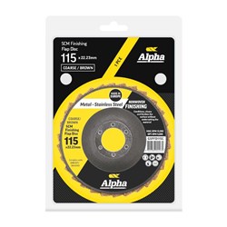 Flap Disc Surface Finishing 115mm Coarse / Brown SCM Carded (Pk 1)