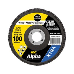 Clean & Strip Disc 100mm Black coarse XTRA Bulk