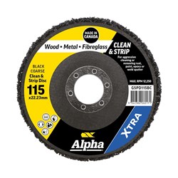 Clean & Strip Disc 115mm Black coarse XTRA Bulk