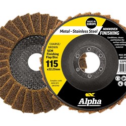 Flap Disc Surface Finishing 115mm Coarse / Brown SCM Bulk