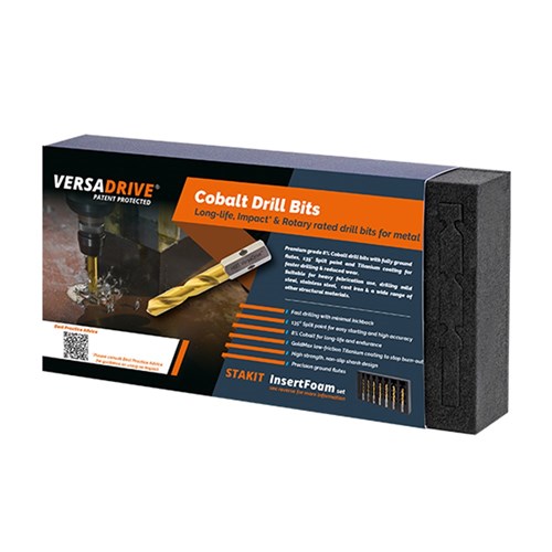 VersaDrive Cobalt Drill Set;5,6,6.8,8.0,8.5,10,10.2mm