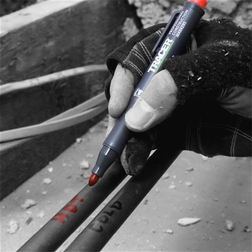 TRACER Clog Free Marker Set - 3pc pack (1x Black / 1x Blue / 1x Red) with Site Holsters.