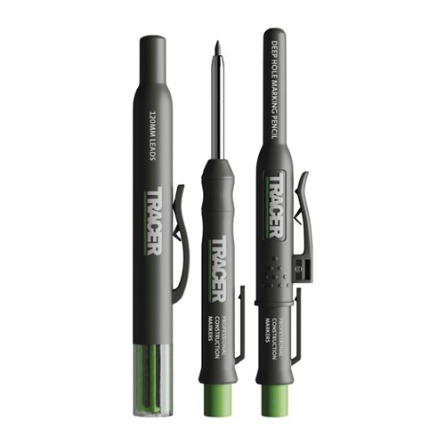 TRACER Deep Hole Construction Pencil with Replacement Lead Set  