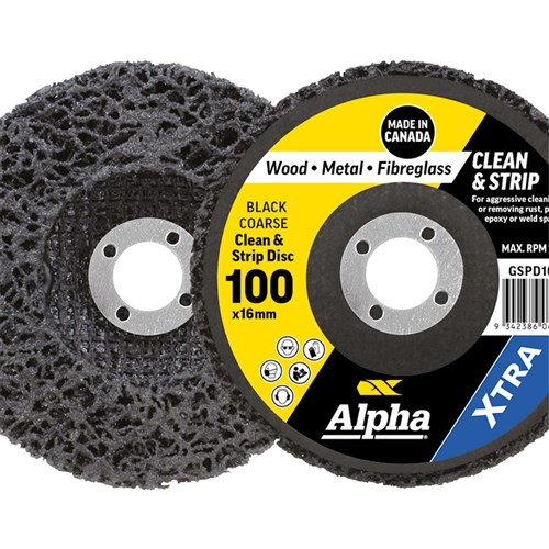 Clean & Strip Disc 100mm Black coarse XTRA Carded