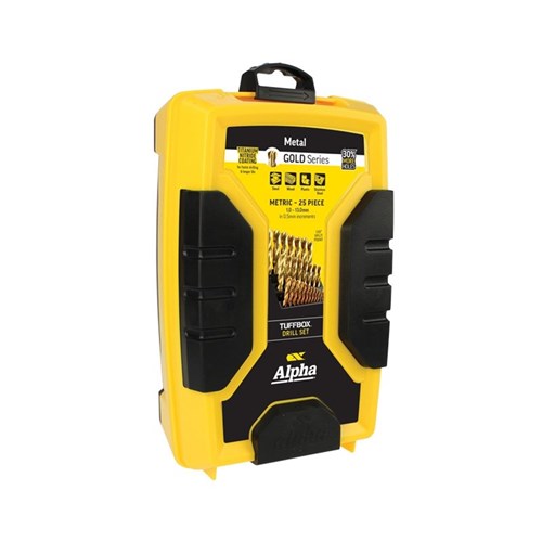 25 Piece | Alpha Gold Series Metric Tuffbox Drill Set